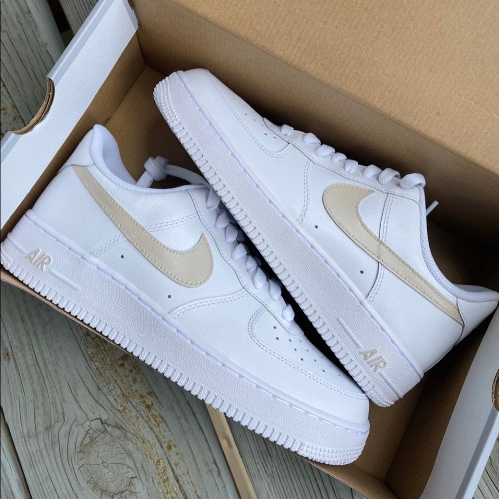Beige Air Force 1 Shoes